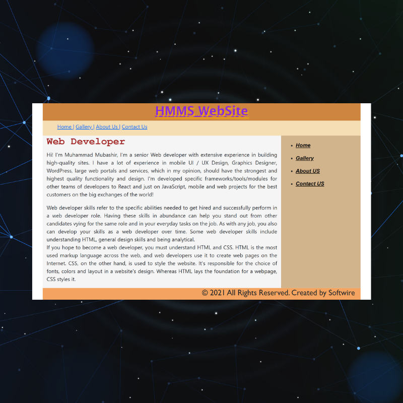 Dummy Website About Me